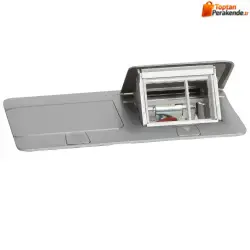 Legrand Donatılabilir Masa Döşeme Altı Buat Mat Alüminyum 054012 (Boş Kasa)